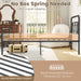 Single Metal Bed Frame – Black Graphic Design with 3D Effect | COSTWAY - Little and Giant Explorers Costway