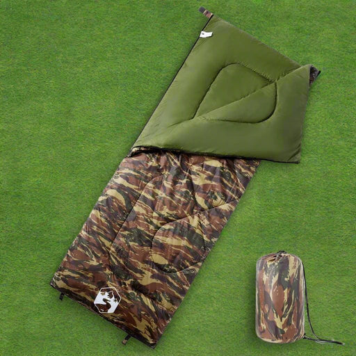 Sleeping Bag for Adults Camping 3 Seasons in Camouflage - Little and Giant Explorers vidaXL