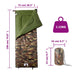 Sleeping Bag for Adults Camping 3 Seasons in Camouflage - Little and Giant Explorers vidaXL