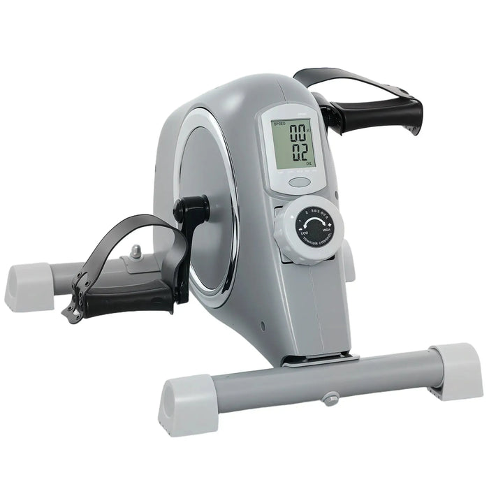 Sit-Down Pedal Mini Exercise Bike in Grey - Little and Giant Explorers SPORTNOW