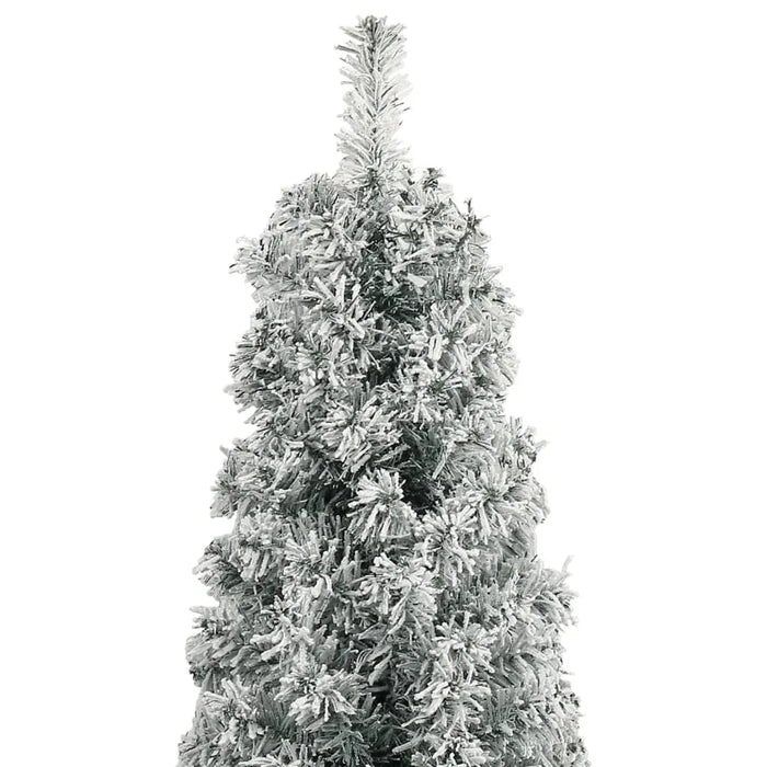 Slim Christmas Tree with Stand and Flocked Snow 300cm - Little and Giant Explorers vidaXL