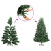 Slim Christmas Tree with Stand and Flocked Snow 300cm - Little and Giant Explorers vidaXL