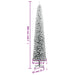 Slim Christmas Tree with Stand and Flocked Snow 300cm - Little and Giant Explorers vidaXL