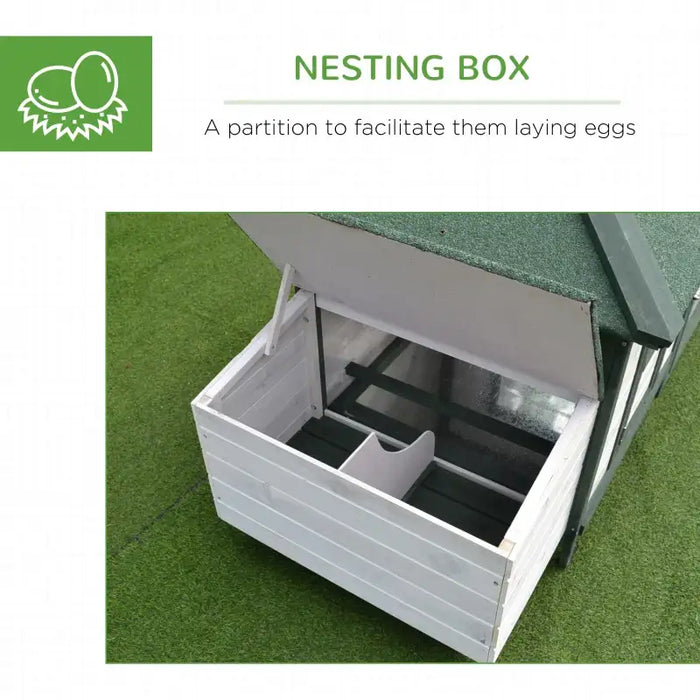 Small Animal Coop with Run – Wooden Chicken or Duck House | Nesting Box PAWHUT - Little and Giant Explorers PawHut