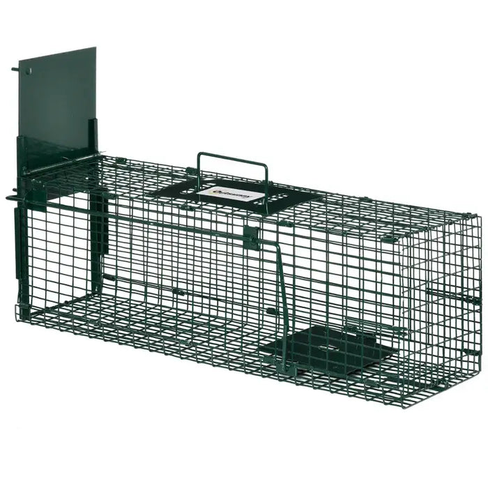 Small Animal Trap Cage – Dark Green | Humane Rat and Mouse Catcher PAWHUT - Little and Giant Explorers PawHut