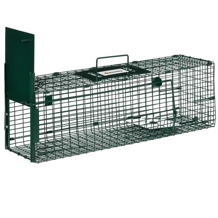 Small Animal Trap Cage – Dark Green | Humane Rat and Mouse Catcher PAWHUT - Little and Giant Explorers PawHut
