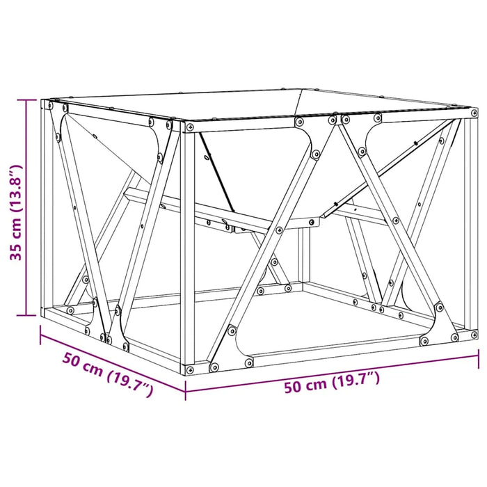 Small Black Wood-Burning Fire Pit – Cold-Rolled Steel | 50cm Square Modern Outdoor Heater VIDAXL - Little and Giant Explorers vidaXL