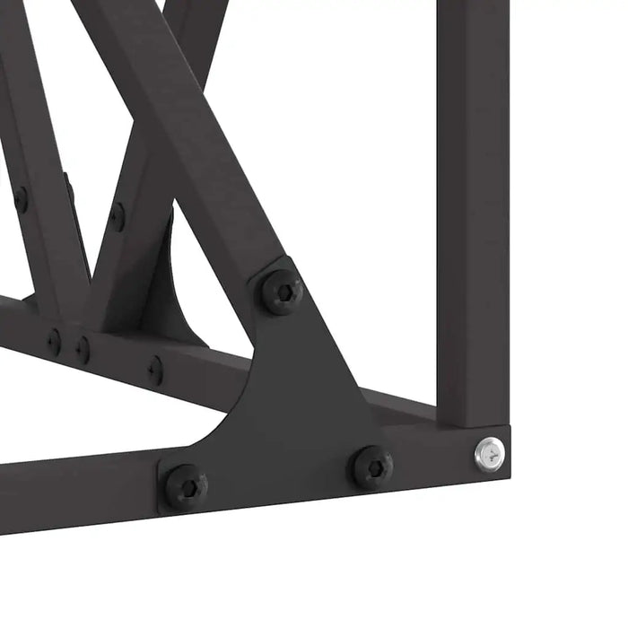 Small Black Wood-Burning Fire Pit – Cold-Rolled Steel | 50cm Square Modern Outdoor Heater VIDAXL - Little and Giant Explorers vidaXL