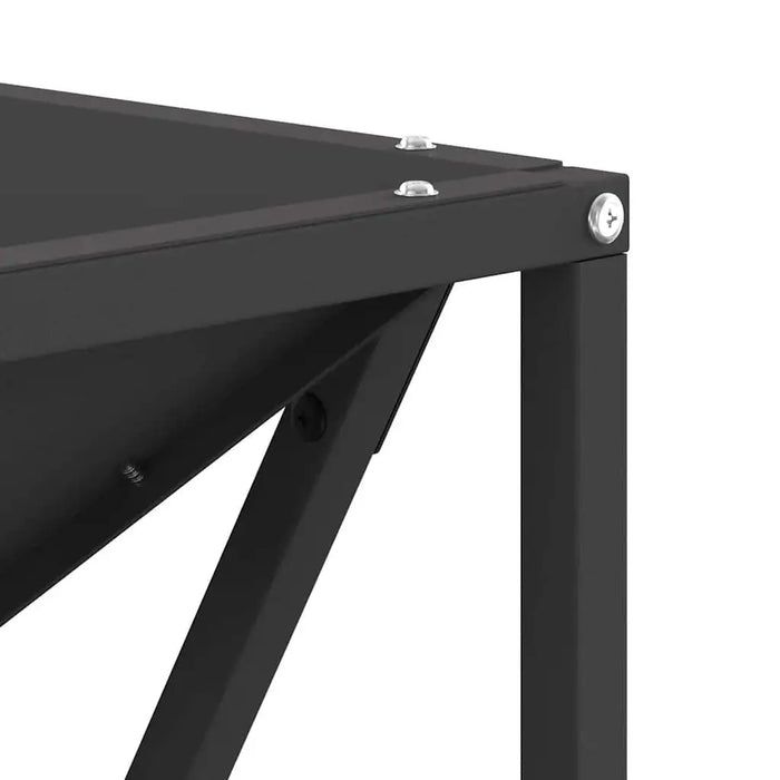 Small Black Wood-Burning Fire Pit – Cold-Rolled Steel | 50cm Square Modern Outdoor Heater VIDAXL - Little and Giant Explorers vidaXL