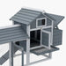 Small Chicken Coop with Run and Nesting Box in Grey (150.5 x 54 x 87cm) - Little and Giant Explorers PawHut