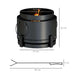 Smokeless Fire Pit – 37cm Matte Black | Ash Catcher and Poker Included OUTSUNNY - Little and Giant Explorers Outsunny