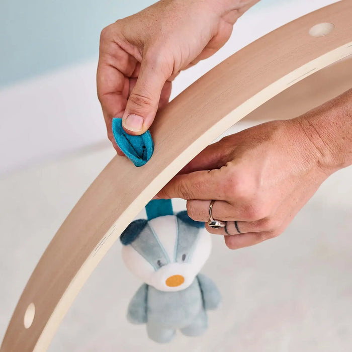 Soft Playmat with Wooden Arches | Felix and Leo Multi-Activity Baby Development Mat - Little and Giant Explorers Nattou