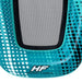 Hydro-Force mesh floating lounger in teal vinyl with polka dot pattern and logo