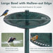 Solar-Powered Bird Bath with LED Lights - Bronze | Bird Feeder and Planter Pedestal COSTWAY - Little and Giant Explorers Costway
