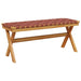 Garden Bench in Red and Solid Wood Acacia - Little and Giant Explorers vidaXL