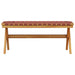 Garden Bench in Red and Solid Wood Acacia - Little and Giant Explorers vidaXL