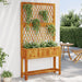 Planter with Trellis and Shelf 100x32x185 cm Solid Wood Acacia - Little and Giant Explorers vidaXL