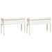 Set of 2 solid pine wood garden planters with white finish and rectangular raised beds