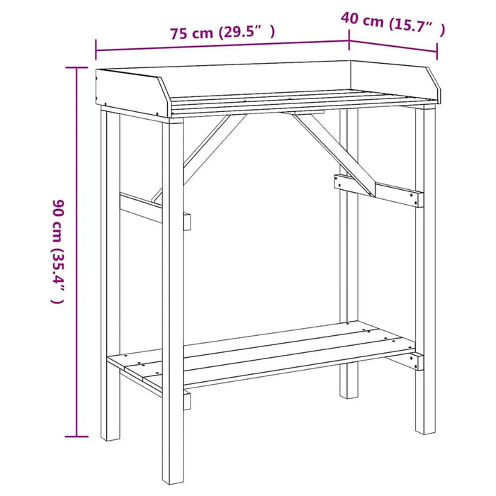 Solid Pine Wood Plant Stand – 90cm Height | Multi-Tier Display Shelf VIDAXL - Little and Giant Explorers vidaXL