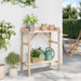 Solid Pine Wood Plant Stand – 90cm Height | Multi-Tier Display Shelf VIDAXL - Little and Giant Explorers vidaXL