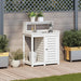 Solid Pine Wood Potting Table – White | Garden Workbench with Storage Cabinet VIDAXL - Little and Giant Explorers vidaXL