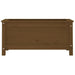 Solid pinewood garden planter in honey brown with visible natural wood grain