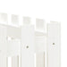White solid pinewood garden raised bed with vertical slat fence design