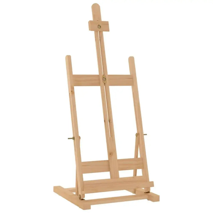 Solid pinewood table top easel with adjustable height and foldable design