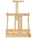 Solid pinewood table top easel with built-in storage drawer and adjustable canvas support