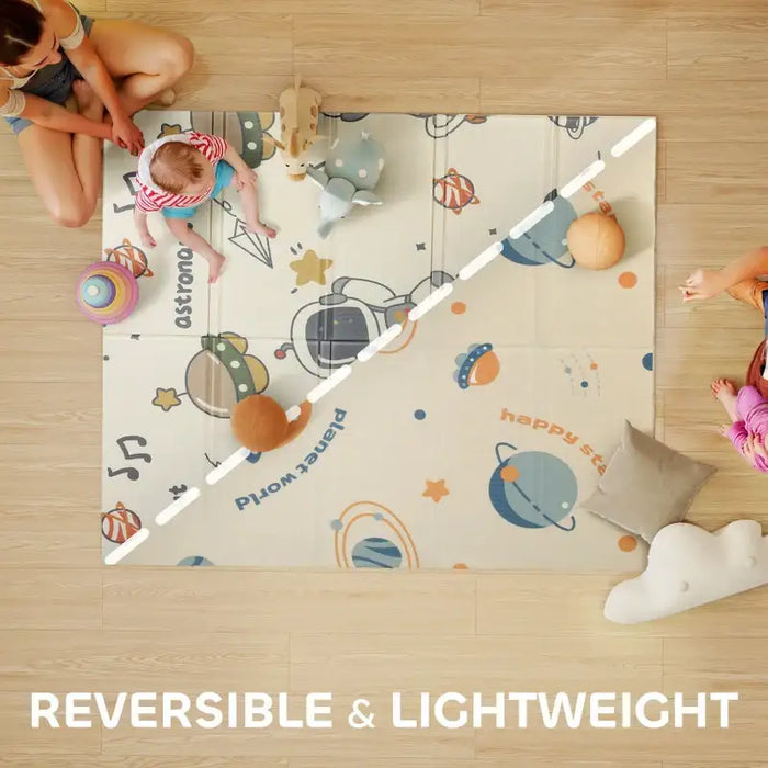 Space Baby Play Mat – Reversible Astronaut and Planet Design | Foldable 2.57㎡ Coverage AIYAPLAY - Little and Giant Explorers AIYAPLAY