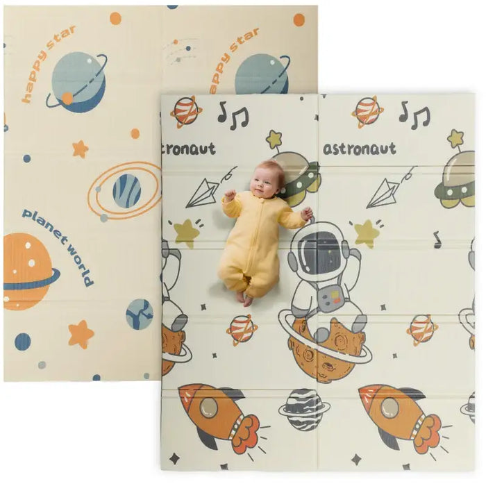 Space Baby Play Mat – Reversible Astronaut and Planet Design | Foldable 2.57㎡ Coverage AIYAPLAY - Little and Giant Explorers AIYAPLAY