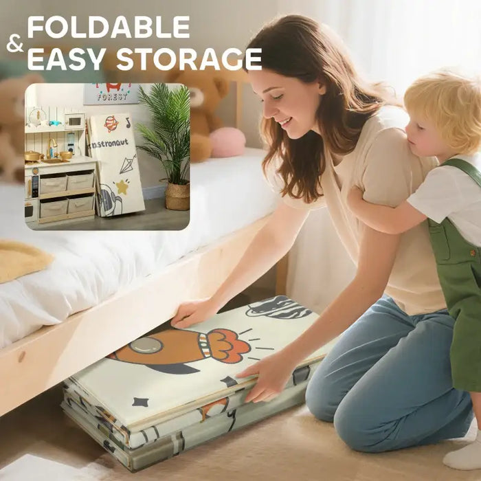 Space Baby Play Mat – Reversible Astronaut and Planet Design | Foldable 2.57㎡ Coverage AIYAPLAY - Little and Giant Explorers AIYAPLAY