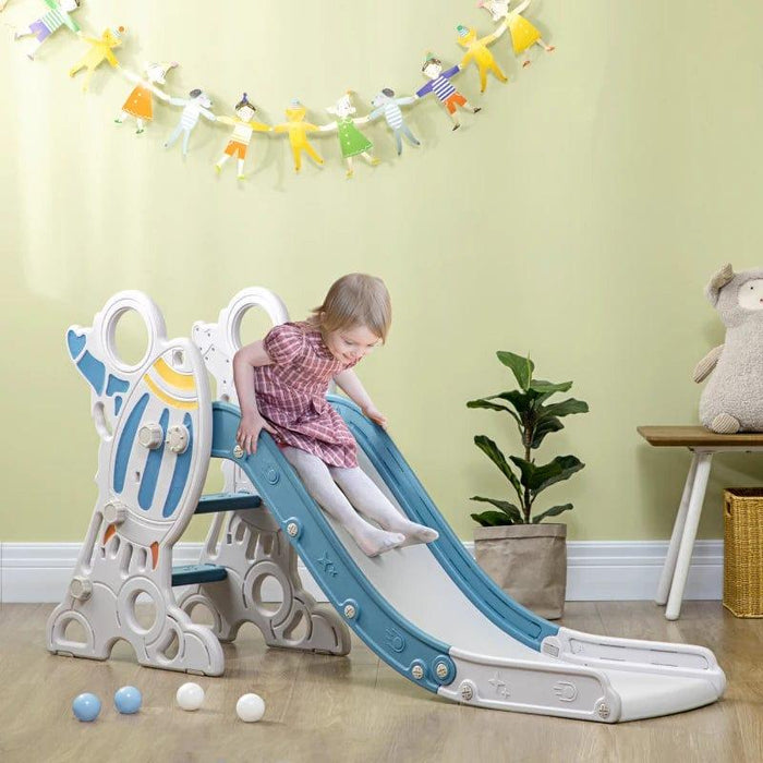 Space Themed Freestanding Baby Slide in Blue - Little and Giant Explorers AIYAPLAY