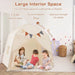 Spacious Boho Kids Play Tent in Beige - Little and Giant Explorers Costway