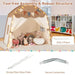 Spacious Boho Kids Play Tent in Coffee - Little and Giant Explorers Costway