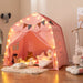 Spacious Boho Kids Play Tent in Pink - Little and Giant Explorers Costway