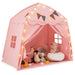 Spacious Boho Kids Play Tent in Pink - Little and Giant Explorers Costway