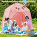 Spacious Boho Kids Play Tent in Pink - Little and Giant Explorers Costway