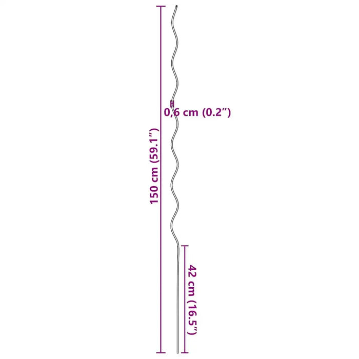 Spiral Plant Support – Set of 5 | Galvanised Steel Spiral Trellis VIDAXL - Little and Giant Explorers vidaXL