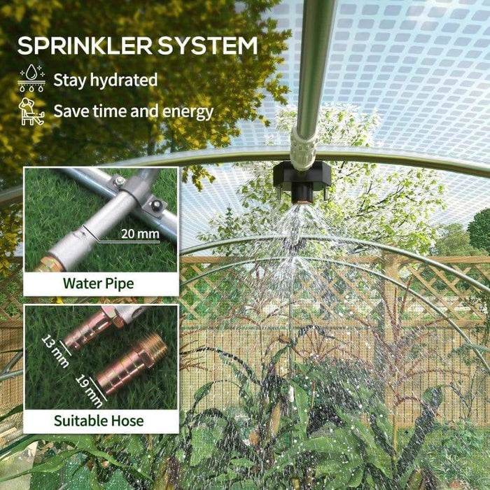 Sprinkler System Polytunnel Greenhouse 3 x 2(m) - Little and Giant Explorers Outsunny