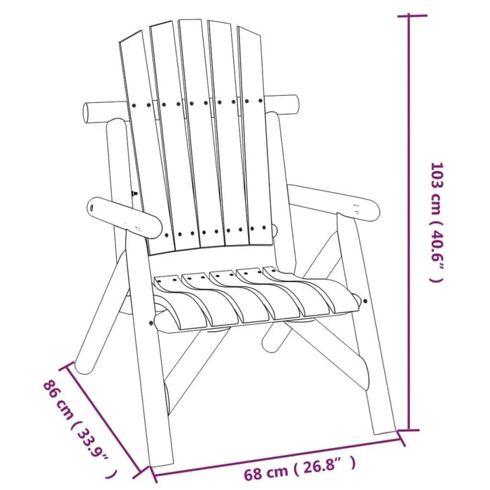 Spruce Garden Chair in Solid Wood - Little and Giant Explorers vidaXL