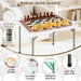 Square Folding Chess and Multi-Game Table | Metal Legs - Built-In Cup Holders COSTWAY - Little and Giant Explorers Costway