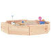 Square Sandbox Solid Pinewood | Untreated with 4 Seats - Little and Giant Explorers vidaXL