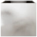 Square stainless steel garden planter with brushed silver finish, modern raised flower box