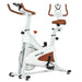 Static Exercise Bike – White | Adjustable Resistance - LCD Display and Tablet Holder SPORTNOW - Little and Giant Explorers SPORTNOW