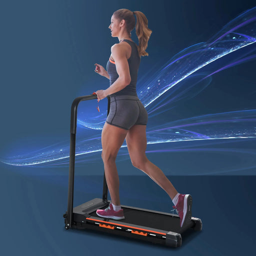 Steel Folding Motorised Home Treadmill with LCD Monitor - Little and Giant Explorers HOMCOM