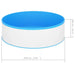 Steel frame splasher pool, white and blue, 350cm diameter, 90cm height, 7200L capacity