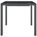 Steel garden table in anthracite, square 80x80x72cm, perforated metal top