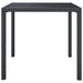 Garden Table Anthracite 80x80x72 cm Steel - Little and Giant Explorers vidaXL