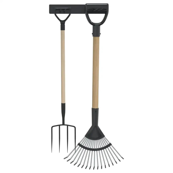 Steel Garden Tool Storage Rack – Wall Mounted | Powder-Coated Finish VIDAXL - Little and Giant Explorers vidaXL